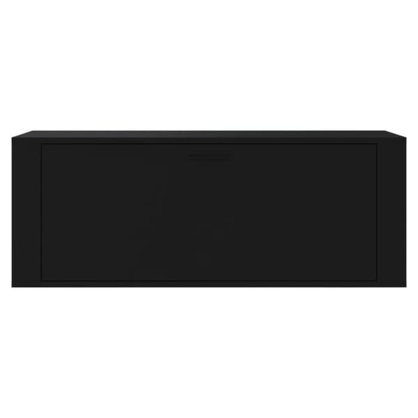 væghængt skoskab 100x35x38 cm konstrueret træ sort