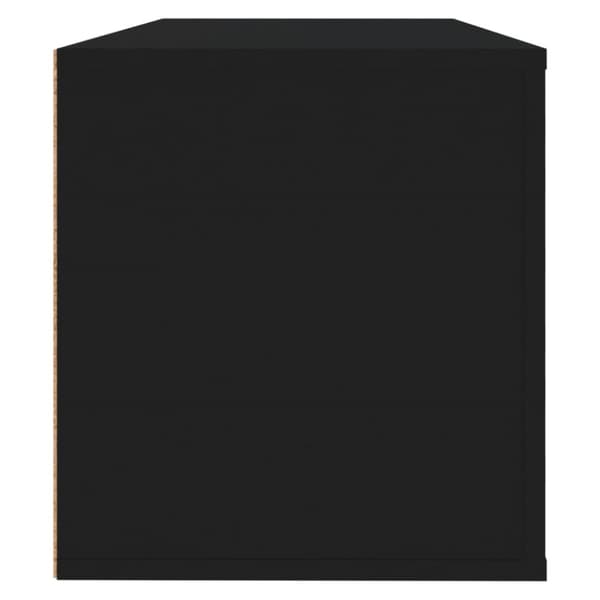væghængt skoskab 100x35x38 cm konstrueret træ sort