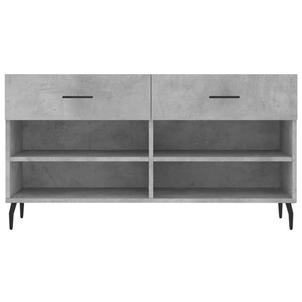 Skobänk betonggrå 102x35x55 cm konstruerat trä