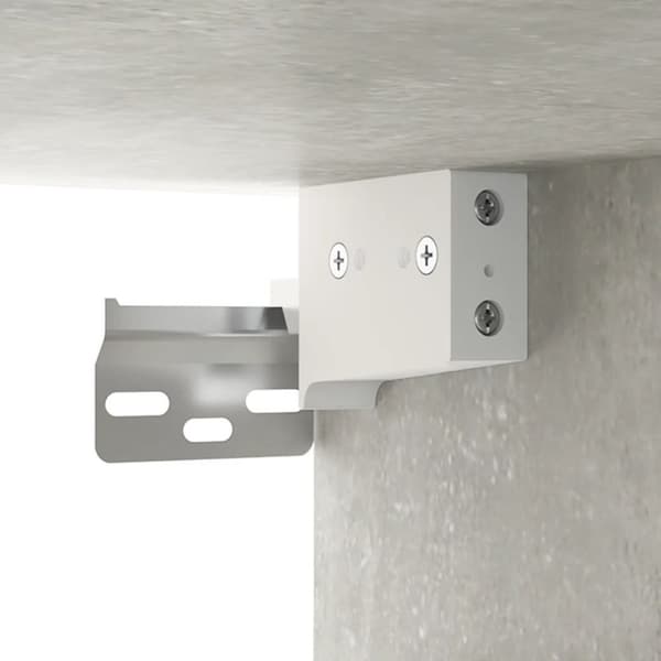 væghængt skoskab 70x35x38 cm konstrueret træ betongrå