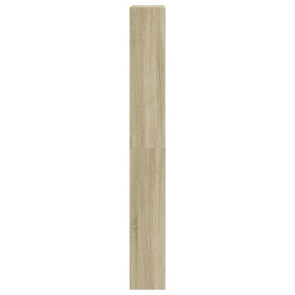 skoskab med 4 vippeskuffer 80x21x163,5 cm sonoma-eg