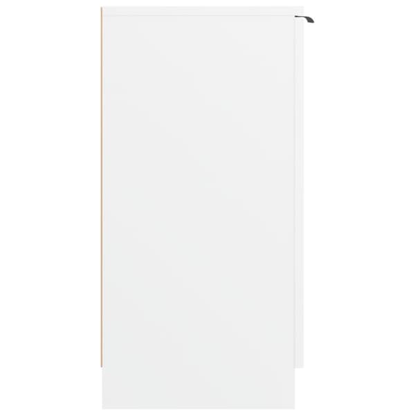 skoskab 59x35x70 cm konstrueret træ hvid