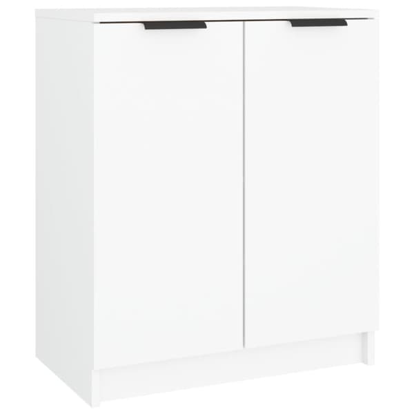 skoskab 59x35x70 cm konstrueret træ hvid