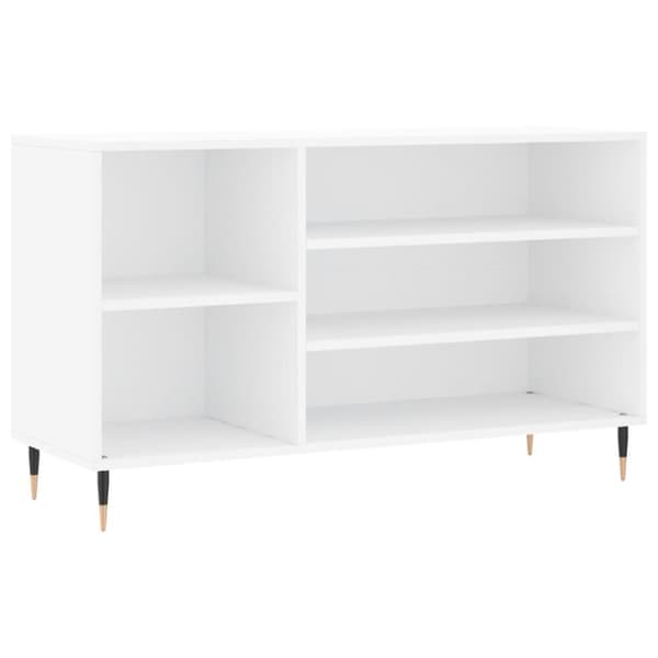 skoreol 102x36x60 cm konstrueret træ hvid højglans