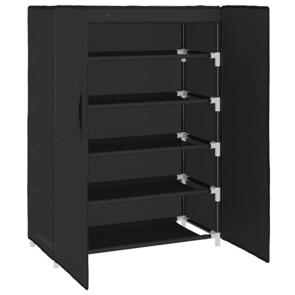 Skoförvaring 60x28x90 cm svart tyg