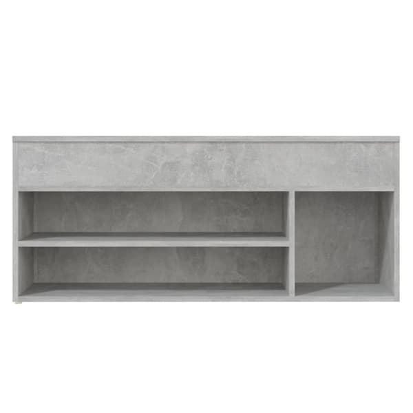 skobænk 105x30x45 cm konstrueret træ betongrå