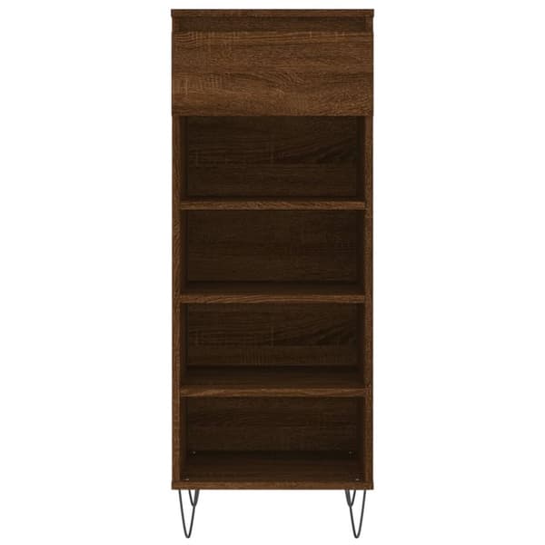 skoreol 40x36x105 cm konstrueret træ brun egetræsfarve