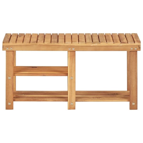 Skohylla 90x32x46 cm massivt akaciaträ