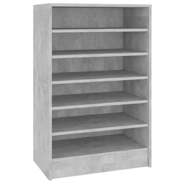 Kenkäkaappi betoninharmaa 60x35x92 cm tekninen puu
