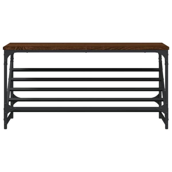 skostativ 90x30x45 cm konstrueret træ brun egetræsfarve
