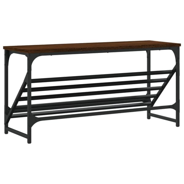 skostativ 90x30x45 cm konstrueret træ brun egetræsfarve