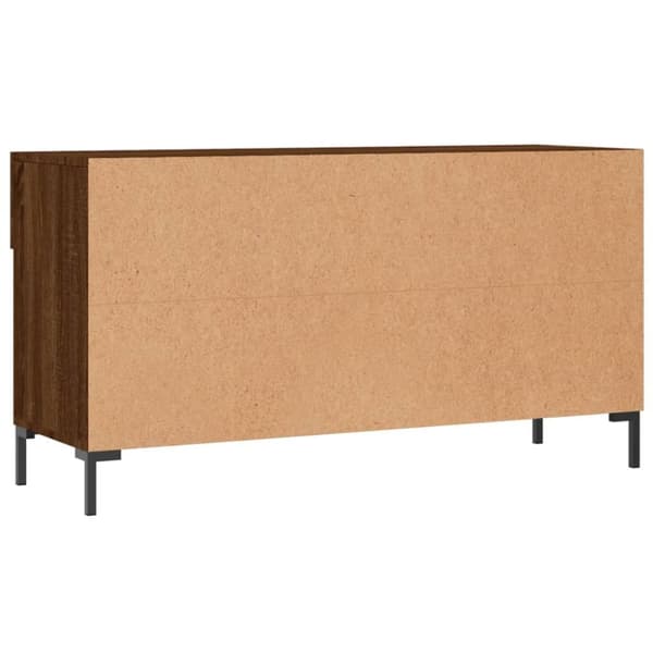 Skobänk brun ek 102x35x55 cm konstruerat trä