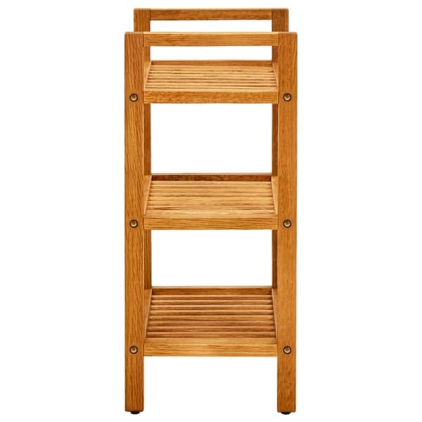 Skohylla med 3 hyllor 50x27x60 cm massiv ek