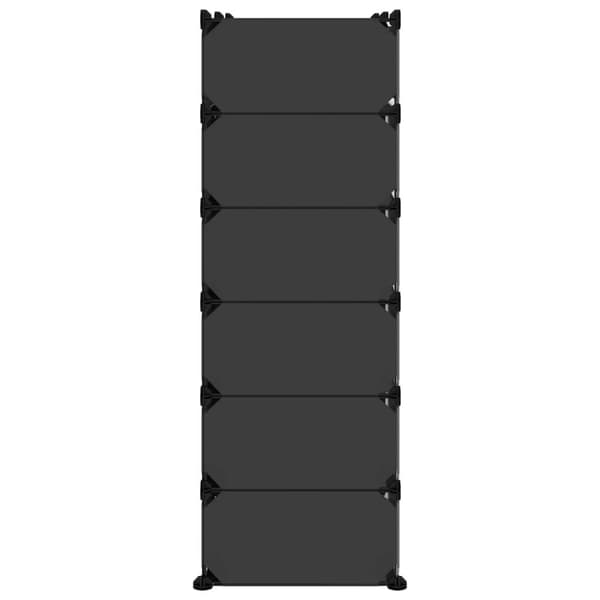 Kenkäteline musta 94,5x36,5x106 cm PP