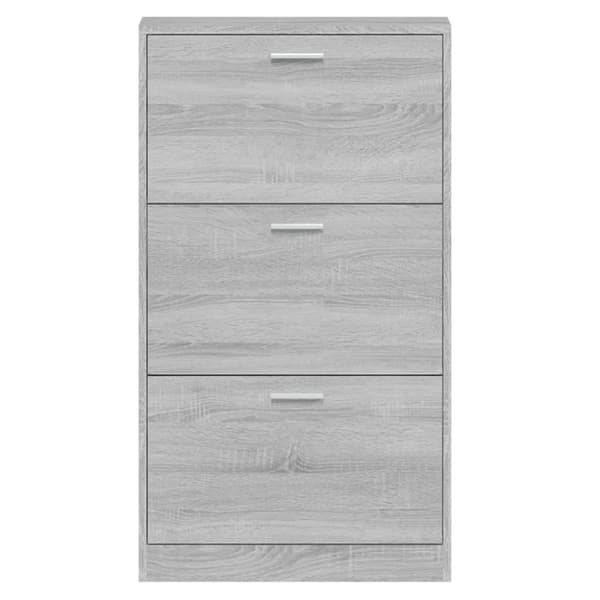 skoskab 59x17x108 cm konstrueret træ grå sonoma-eg