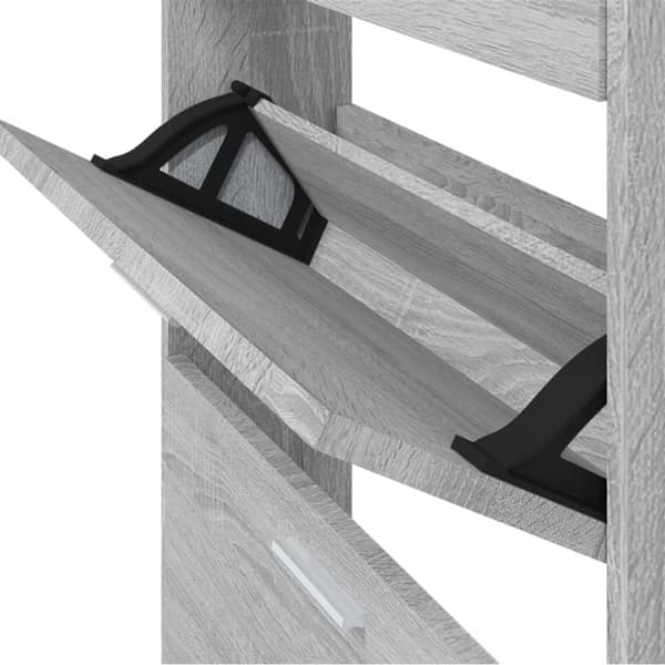 skoskab 59x17x108 cm konstrueret træ grå sonoma-eg