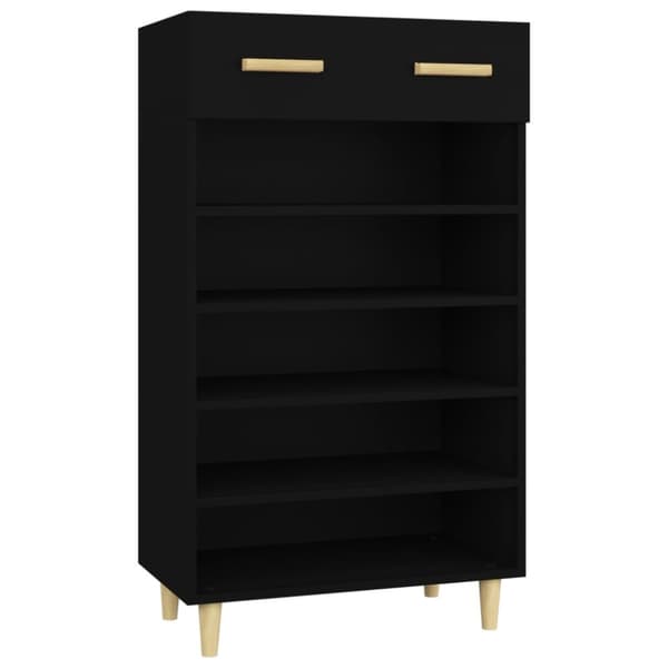 skoreol 60x35x105 cm konstrueret træ sort