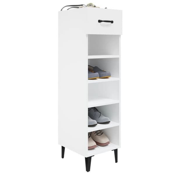 skoreol 30x35x105 cm konstrueret træ hvid