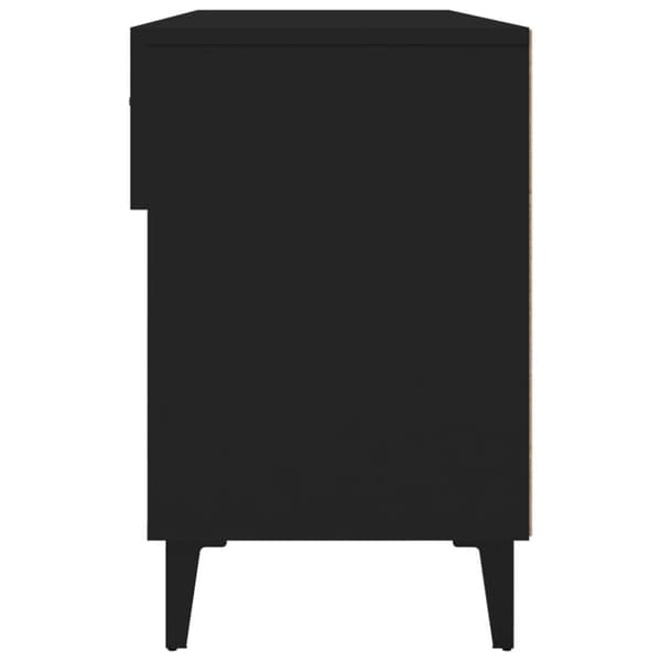 Skoskåp svart 102x35x55 cm konstruerat trä
