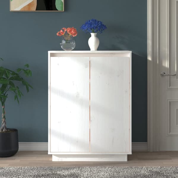 skoreol 60x35x80 cm massivt fyrretræ hvid