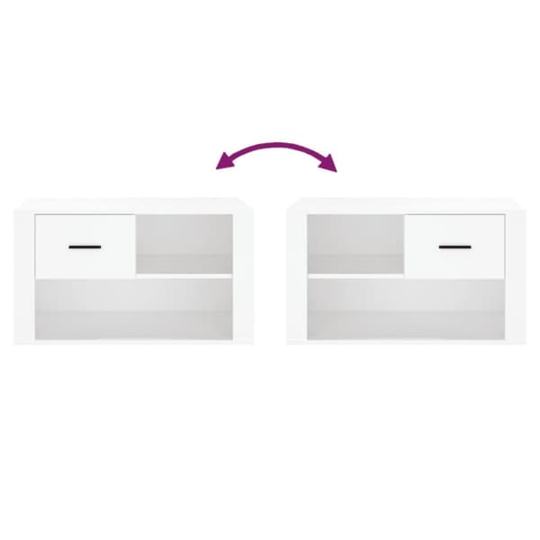 skoreol 80x35x45 cm konstrueret træ hvid