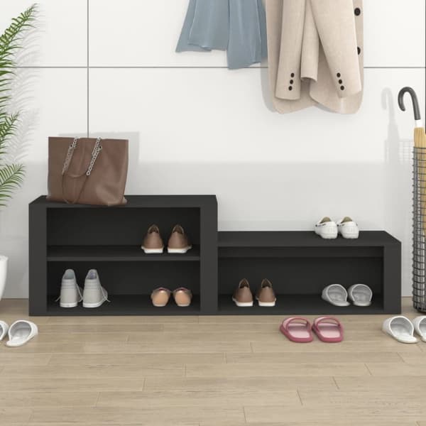 skoreol 150x35x45 cm konstrueret træ sort