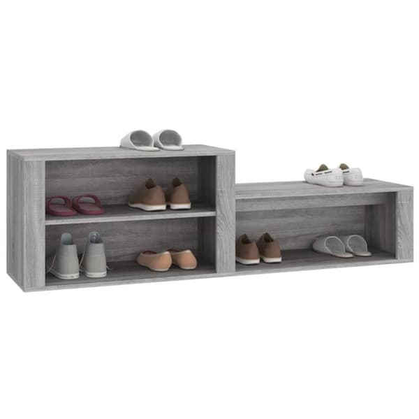 skoskab 150x35x45 cm konstrueret træ grå sonoma-eg