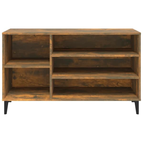 skoskab 102x36x60 cm konstrueret træ røget egetræsfarve