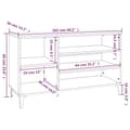 Miniatyrbillede 8 af 9: skoskab 102x36x60 cm konstrueret træ røget egetræsfarve