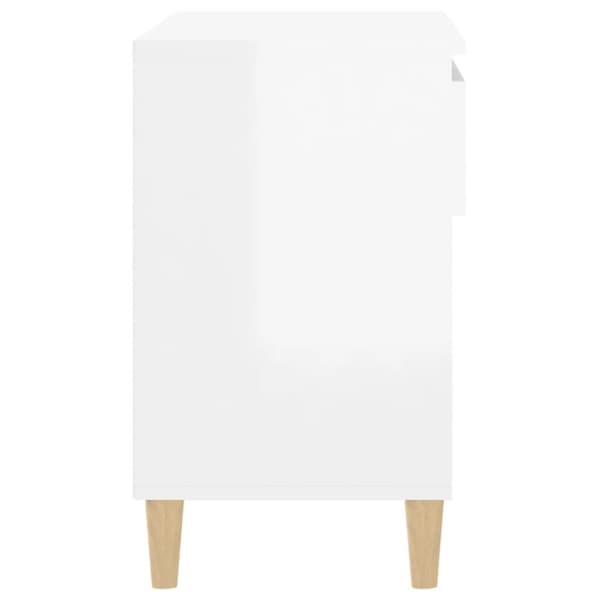 skoreol 70x36x60 cm konstrueret træ hvid højglans