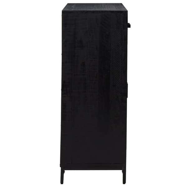 Kenkäkaappi musta 75x40x110 cm täysi mänty