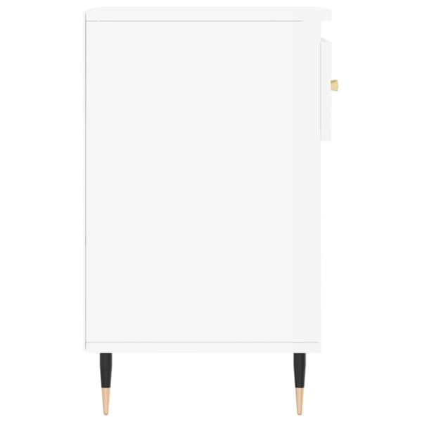 Kenkäkaappi korkeakiilto valkoinen 102x36x60 cm tekninen puu