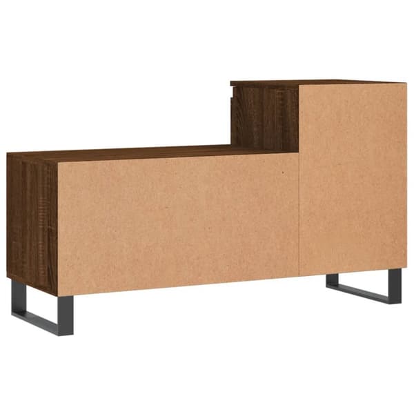 skoskab 102x36x60 cm konstrueret træ brun egetræ