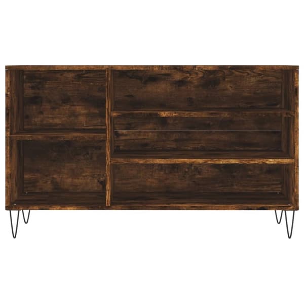 skoskab 102x36x60 cm konstrueret træ røget egetræsfarve