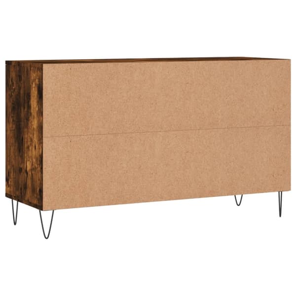 skoskab 102x36x60 cm konstrueret træ røget egetræsfarve