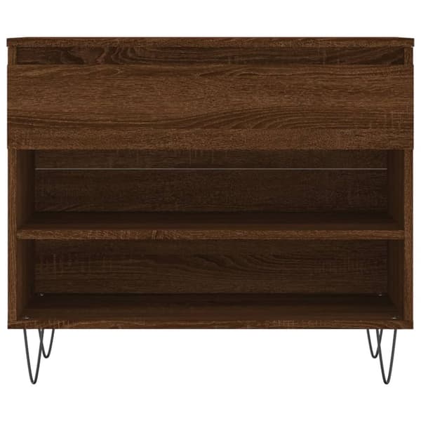 skoreol 70x36x60 cm konstrueret træ brun egetræsfarve