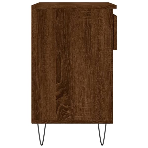 skoreol 70x36x60 cm konstrueret træ brun egetræsfarve