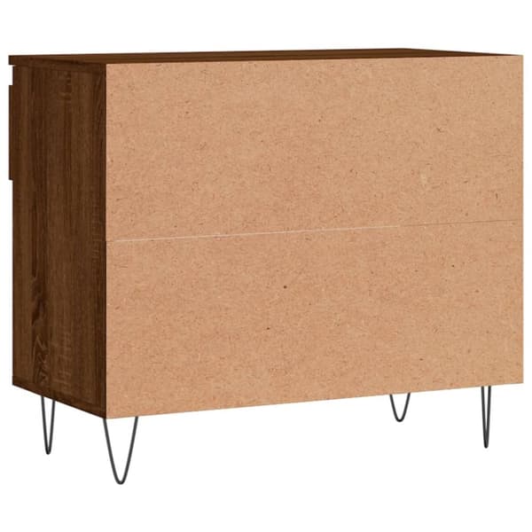skoreol 70x36x60 cm konstrueret træ brun egetræsfarve
