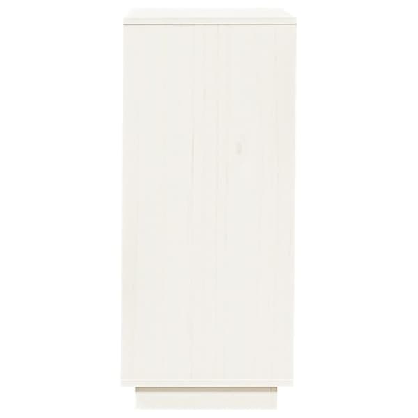 Skoskåp vit 35x35x80 cm massiv furu