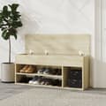 Miniatyrbillede 3 af 9: skobænk 105x30x45 cm konstrueret træ sonoma-eg