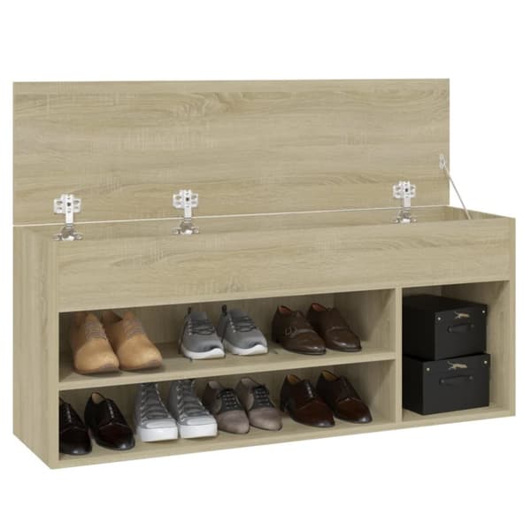 skobænk 105x30x45 cm konstrueret træ sonoma-eg