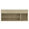 Miniatyrbillede 5 af 9: skobænk 105x30x45 cm konstrueret træ sonoma-eg