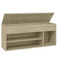 Miniatyrbillede 7 af 9: skobænk 105x30x45 cm konstrueret træ sonoma-eg