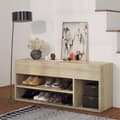 Miniatyrbillede 1 af 9: skobænk 105x30x45 cm konstrueret træ sonoma-eg