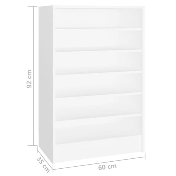 skoreol 60x35x92 cm konstrueret træ hvid