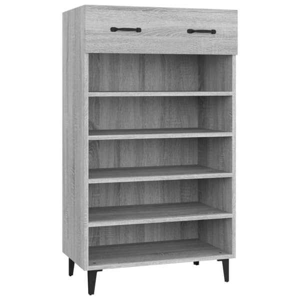 Kenkäkaappi harmaa Sonoma 60x35x105 cm tekninen puu