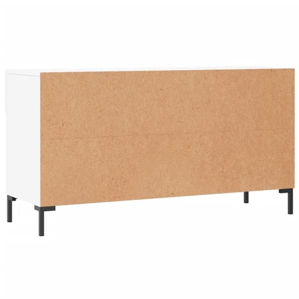 Skobänk vit 102x35x55 cm konstruerat trä