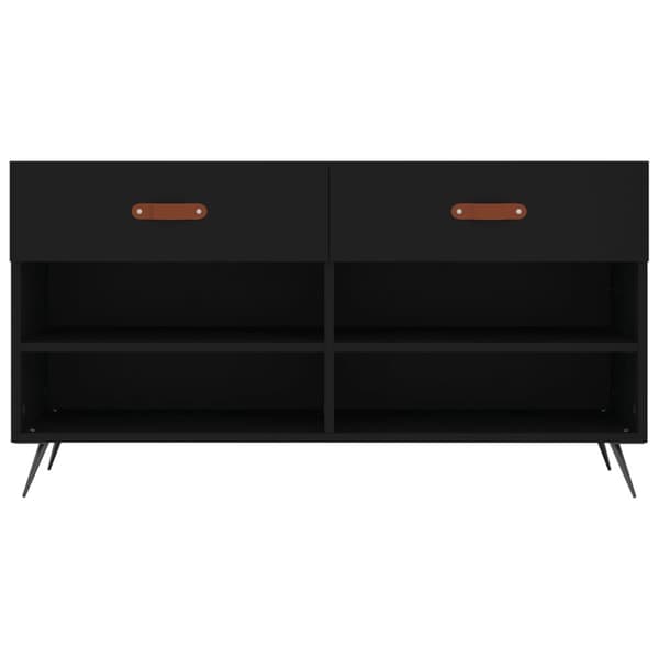 skobænk 102x35x55 cm konstrueret træ sort