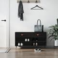 Miniatyrbillede 1 af 10: skobænk 102x35x55 cm konstrueret træ sort