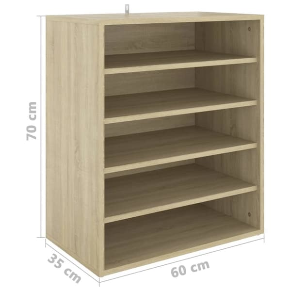 skoreol 60x35x70 cm konstrueret træ sonoma-eg